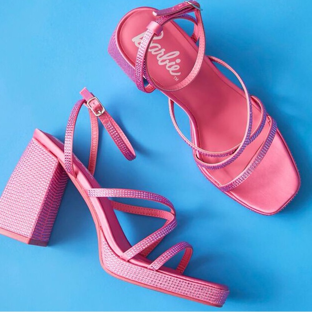 Forever21 Rhinestone Barbie Block Heels